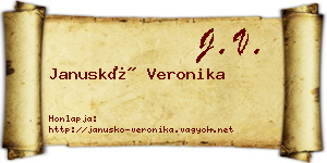 Januskó Veronika névjegykártya